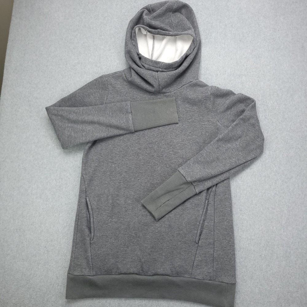 Fabletics Funnel Neck Hoodie Women's S Gray Thumb Hole Soft Casual Athleisure‎ - Picture 2 of 16